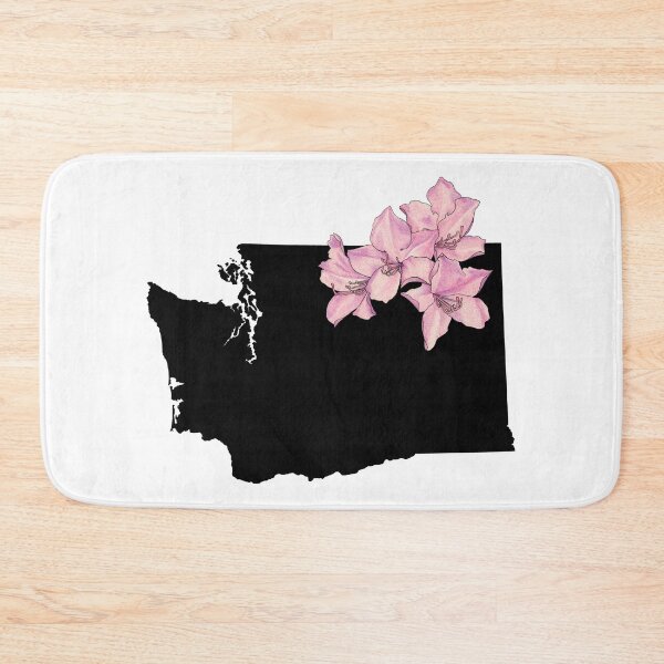 Artikelvorschau, Washington Silhouette und Blumen entworfen und verkauft von UrsulaRodgers.