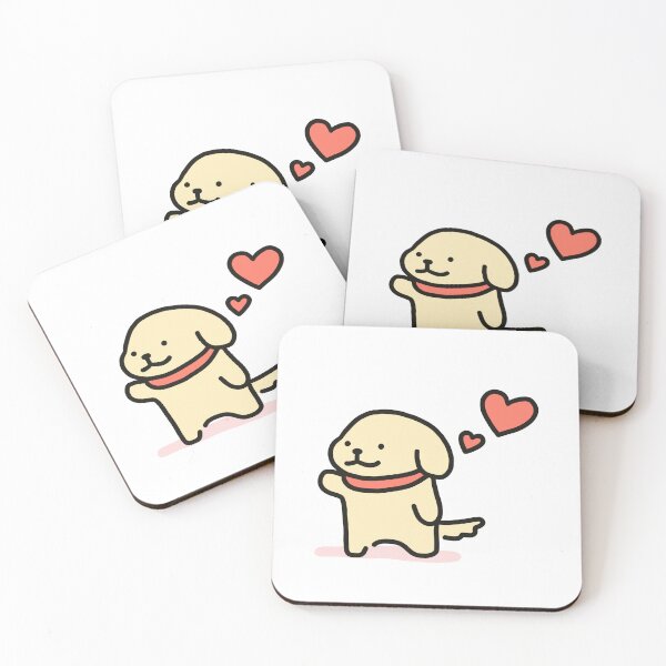 Item preview, Cute Line Puppies Couple - Maltese & Golden Retriever - I Love You designed and sold by sleepycharis.