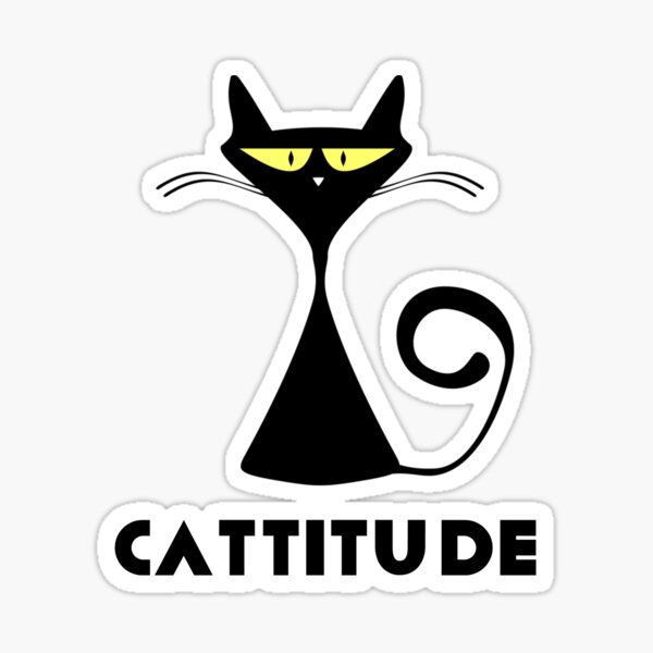 Cat - Cattitude Sticker