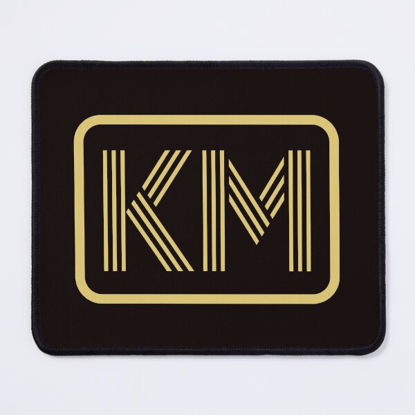 Item preview, KM Initials Gold Geometric Letters designed and sold by Jeallan Designs.