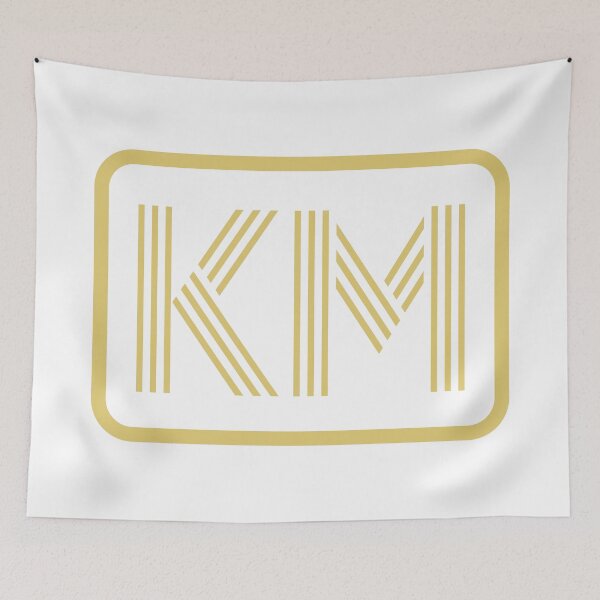 Item preview, KM Initials Gold Geometric Letters designed and sold by Jeallan Designs.