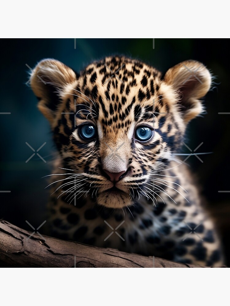 An Image Of A Baby Leopards With Blues Eyes Background, Jaguar