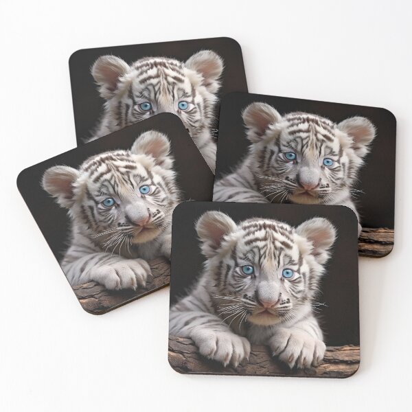 Item preview, exotic baby white tiger cub print designed and sold by dcrc.