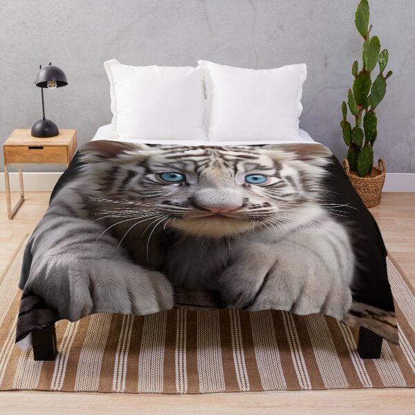 Item preview, exotic baby white tiger cub print designed and sold by dcrc.