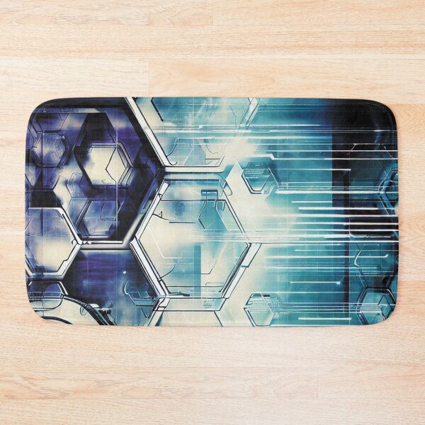 Item preview, Futuristic technological industrial hexagon design designed and sold by WelSol.