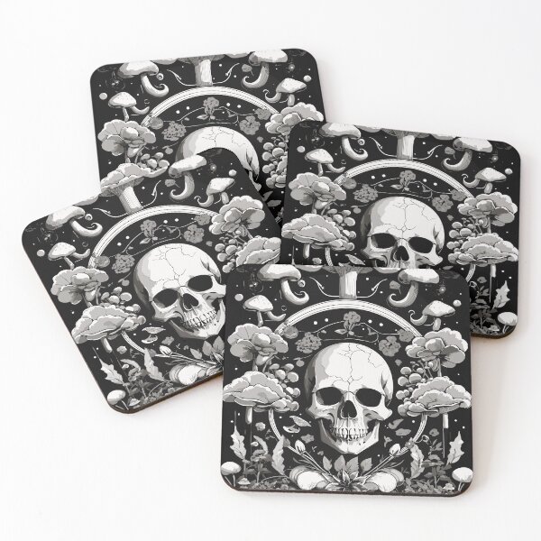 Item preview, Skull & Mushrooms: Fungi & Botanical Illustration Design designed and sold by LoFiArtFart.