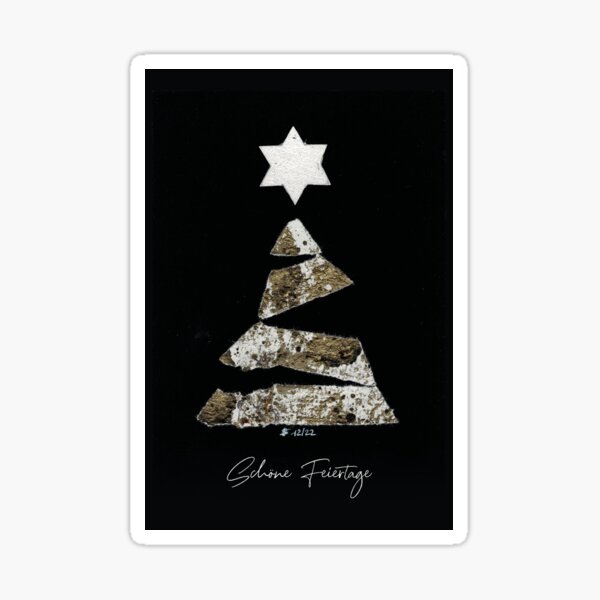 Christmas motif "Magic of Abstraction", in German Sticker