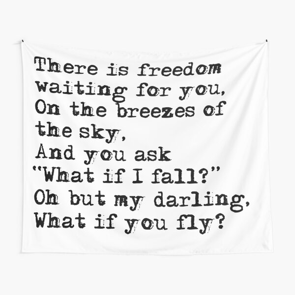 What if you fly? Vintage typewritten Tapestry