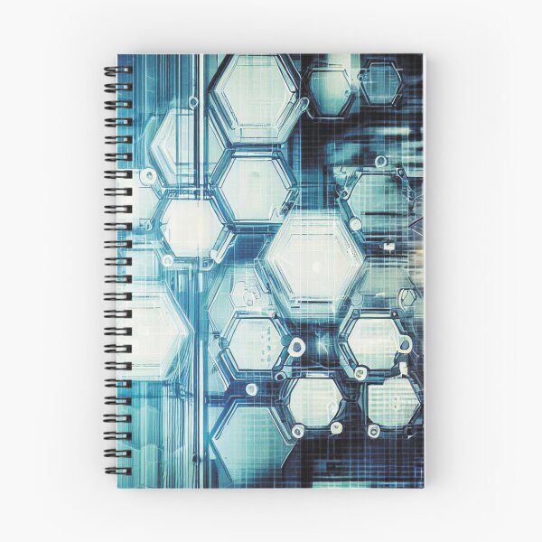 Item preview, Futuristic technological industrial hexagon design designed and sold by WelSol.