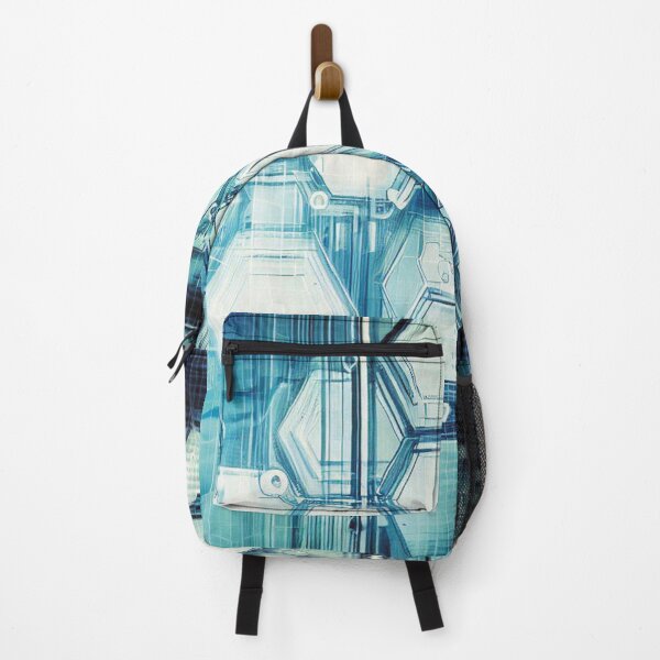 Item preview, Futuristic technological industrial hexagon design designed and sold by WelSol.