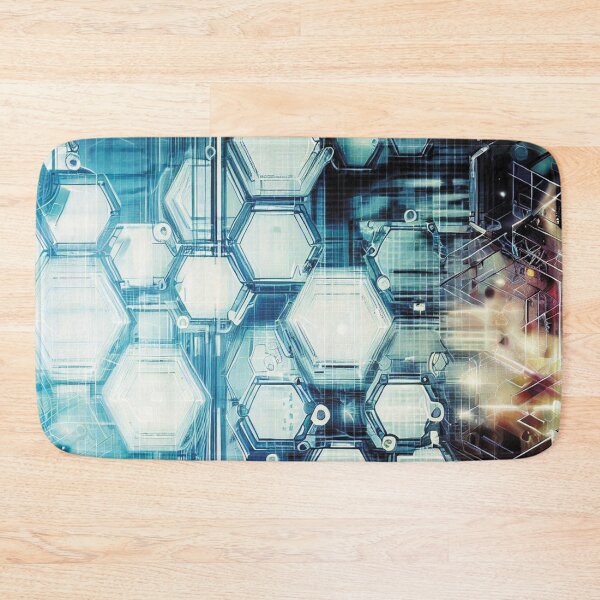 Item preview, Futuristic technological industrial hexagon design designed and sold by WelSol.