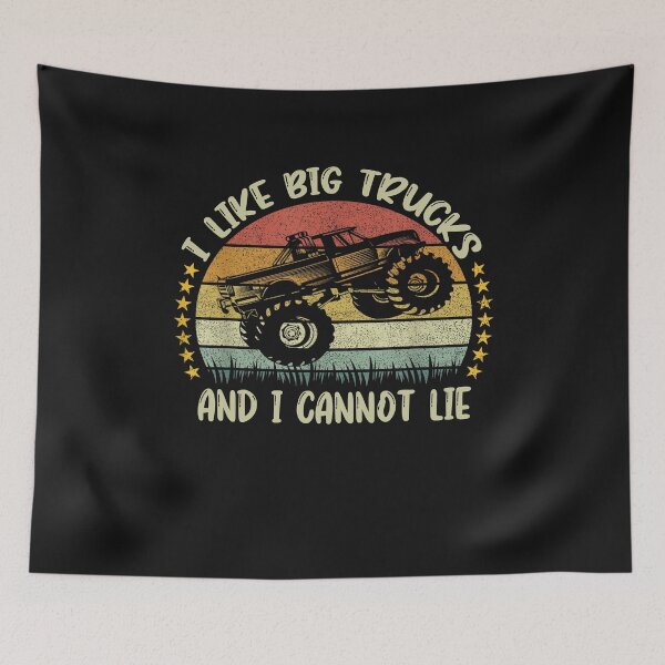 Item preview, Retro I Like Big Trucks And I Cannot Lie Monstertruck Engine designed and sold by Pitchou07.