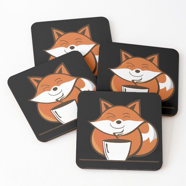 Item preview, Fox with coffee in orange designed and sold by Getup-clothing.