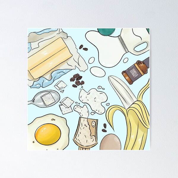 Item preview, Banana Bread Recipe Square designed and sold by Yorkie2105.