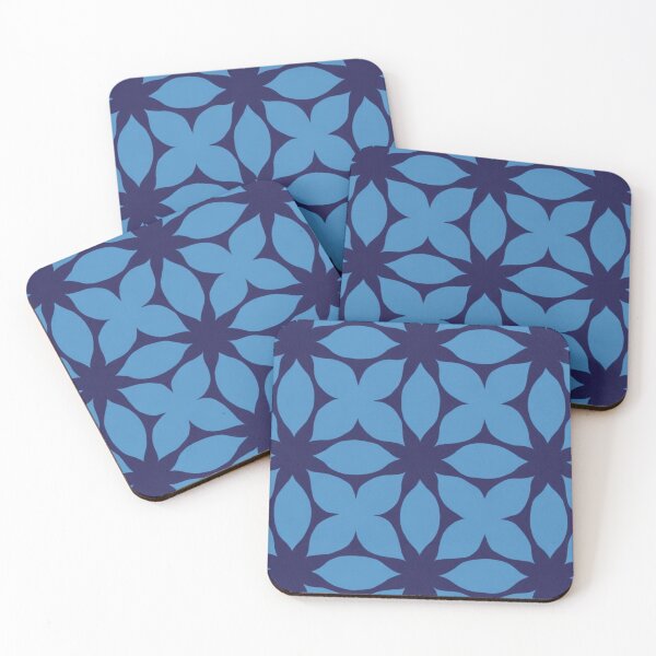 Item preview, blue floral pattern designed and sold by Geddit Designs.