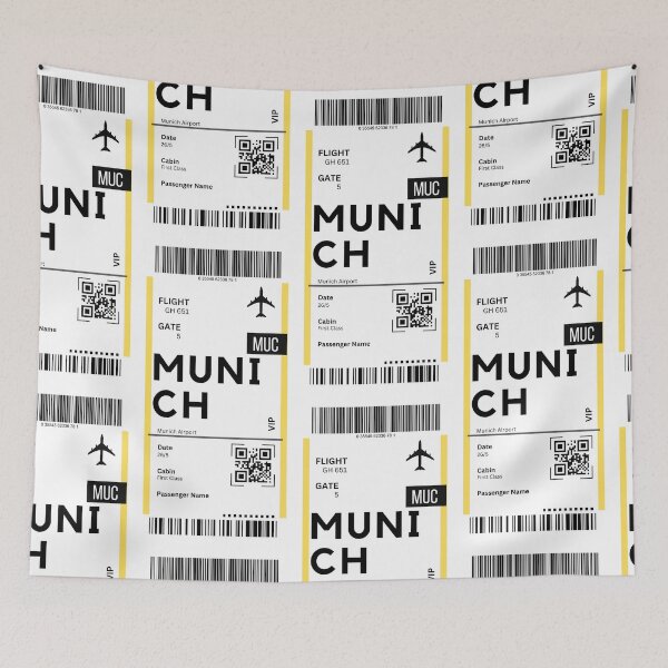 Artikelvorschau, München, Deutschland Flugzeug-Bordkarte entworfen und verkauft von RoamInk.