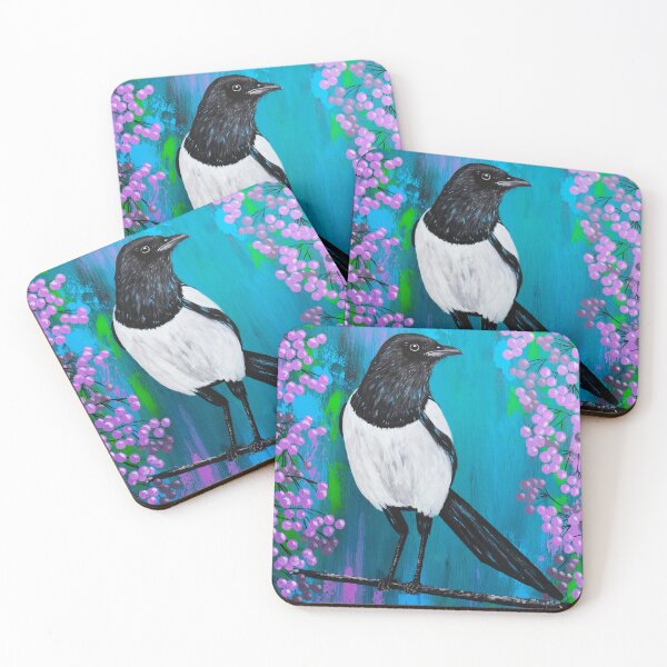 Item preview, Magpie in purple berries designed and sold by EireneSan.
