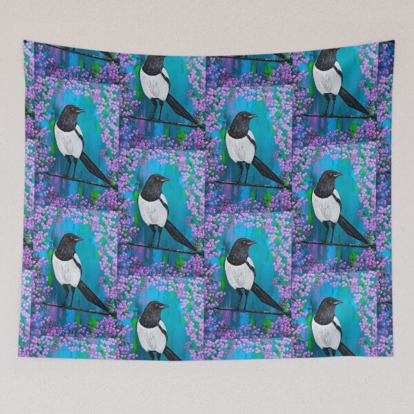 Item preview, Magpie in purple berries designed and sold by EireneSan.