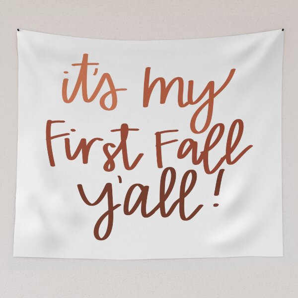 Item preview, It’s my first fall y'all! designed and sold by CabinThreadCo.