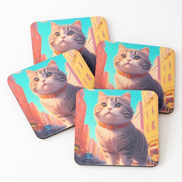 Item preview, Scottish Fold Cat Urban Landscape designed and sold by purrfect pattern.