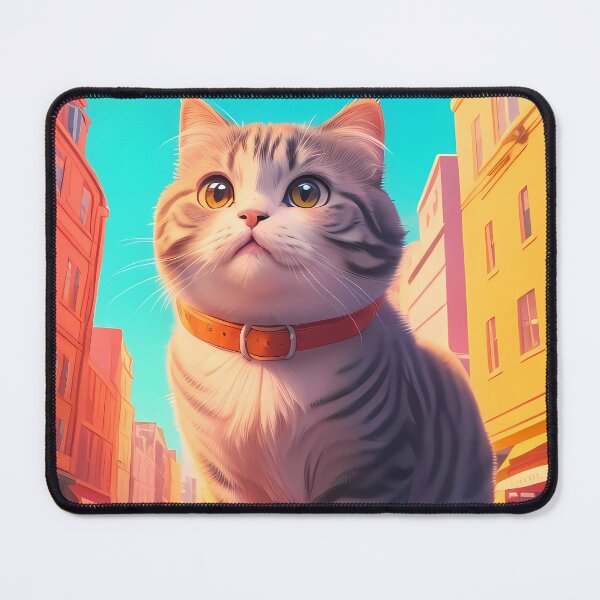 Item preview, Scottish Fold Cat Urban Landscape designed and sold by purrfect pattern.