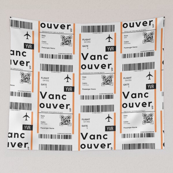 Artikelvorschau, Bordkarte für ein Flugzeug in Vancouver, Kanada entworfen und verkauft von RoamInk.