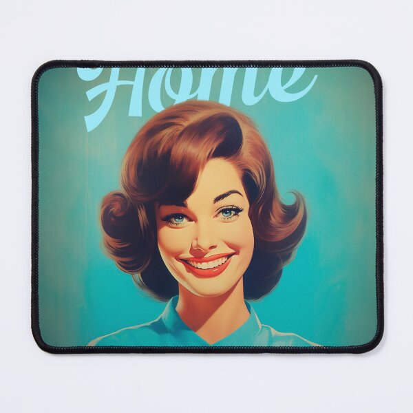 Item preview, Welcome home. Retro vintage woman illustration in sixties style. designed and sold by GoldenTimesCafe.