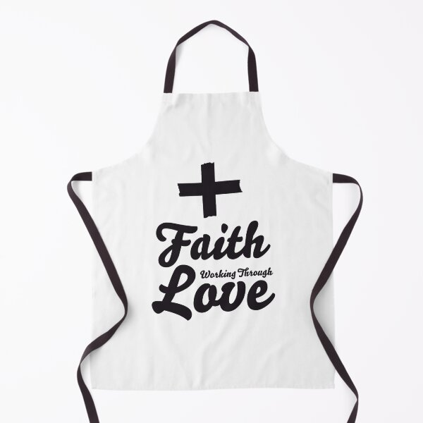 Item preview, Faith Working Through Love. Christian Galatians 5:6 Sticker Black designed and sold by PMCreative.