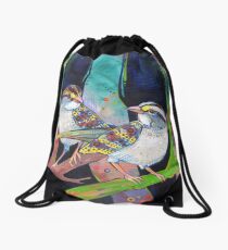 White-throated sparrows painting - 2012 Drawstring Bag