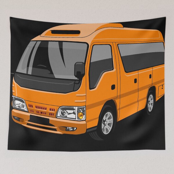 Item preview, Mini van Isuzu Elf car vector designed and sold by wisnubayuaji.