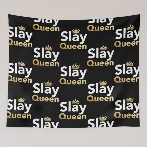Item preview, Slay Queen - Yas Queen LGBT Gay Pride Meme Saying designed and sold by IngridPatches.