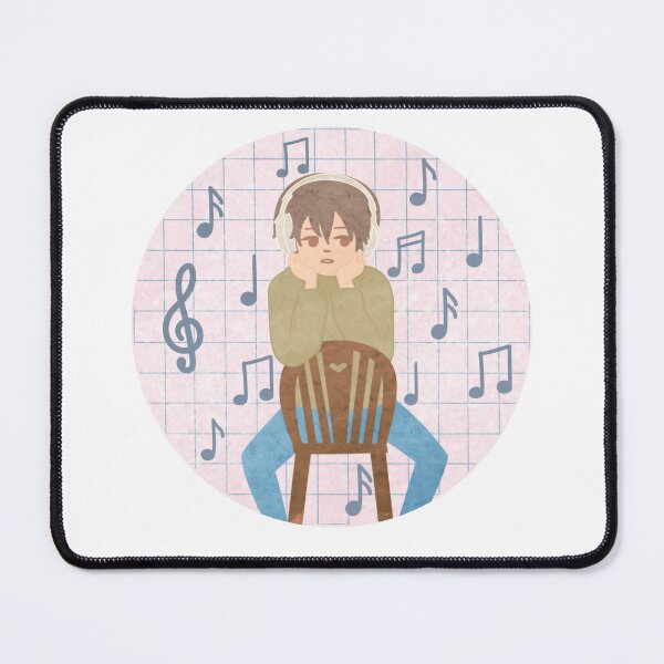 Item preview, Notes and Music Headphones Boy Round Sticker designed and sold by Dambee.