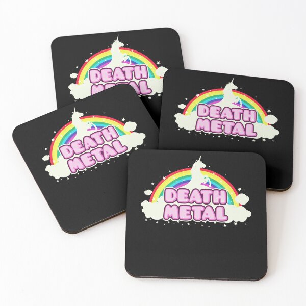 Item preview, DEATH METAL! (Funny Unicorn  Rainbow Mosh Parody Design) designed and sold by vyan-aendley.