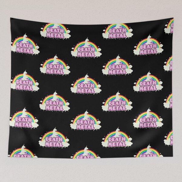 Item preview, DEATH METAL! (Funny Unicorn  Rainbow Mosh Parody Design) designed and sold by vyan-aendley.