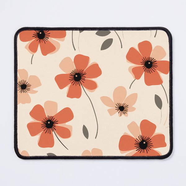 Item preview, Orange colour flower in Beige background designed and sold by sakurashorty.