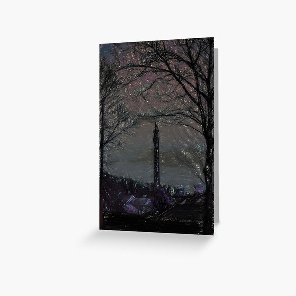 Wainhouse Tower - Chalk Effect Greeting Card