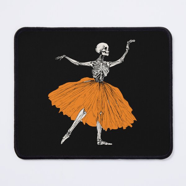Item preview, Dancing Skeleton Ballerina In Orange Tutu Ballet Dancer Halloween Costume Dance Girl designed and sold by alenaz.
