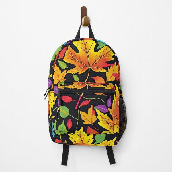 Item preview, Multicoloured Atumn Leaves On A Black Background Repeating Pattern designed and sold by Image-Caption.