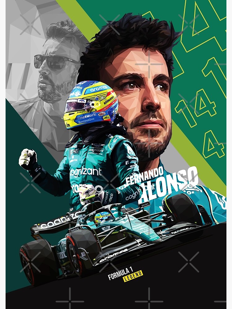 Fernando Alonso hot lap Poster for Sale by pxlG