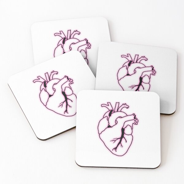Item preview, Anatomical heart with pink shadowing  designed and sold by Shannongreenie.
