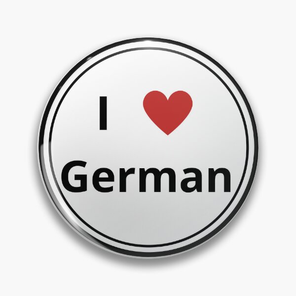 Item preview, Black and white circle of i love german designed and sold by language-des.