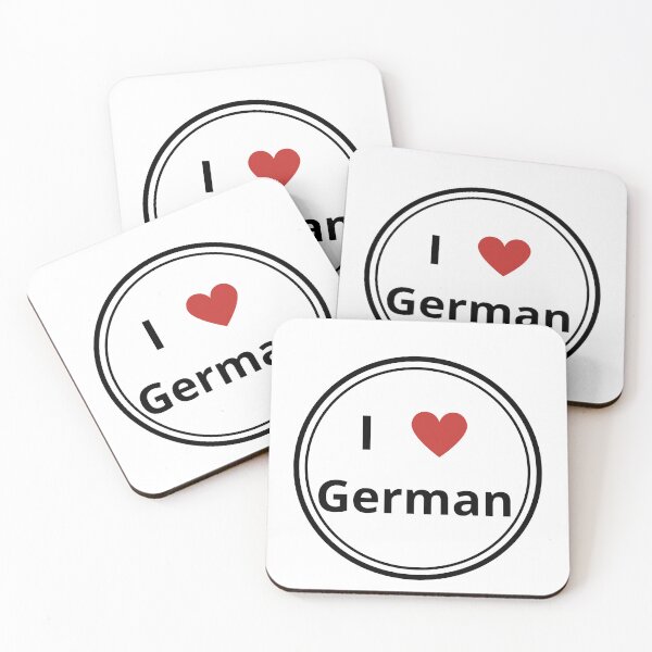 Item preview, Black and white circle of i love german designed and sold by language-des.