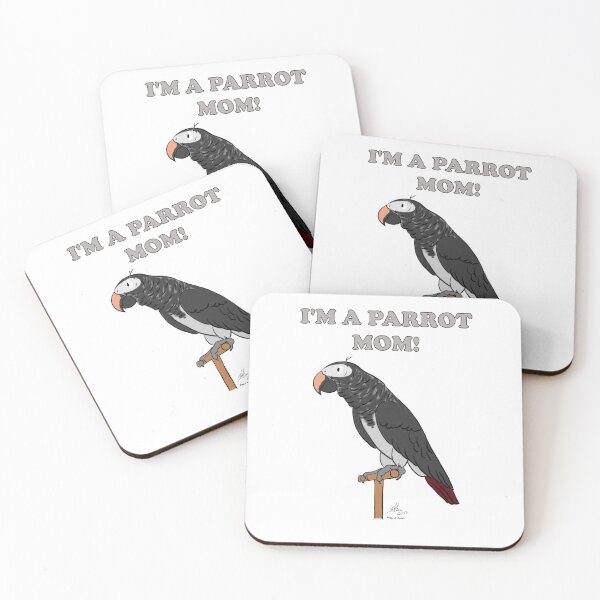 Item preview, I'm a Parrot Mom! - Timnah African Grey designed and sold by Laughing Parrot Studio.