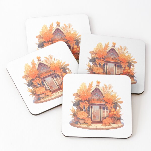 Item preview, Cute Cozy Cottagcore Harvest Festival Cottage designed and sold by CozyKawaiiArt.