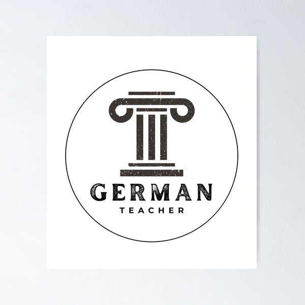 Item preview, German teacher textured column designed and sold by language-des.