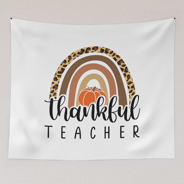 Item preview, Thankful Teacher Fall Boho Rainbow Thanksgiving Teacher Gifts designed and sold by TammyWilsoni.