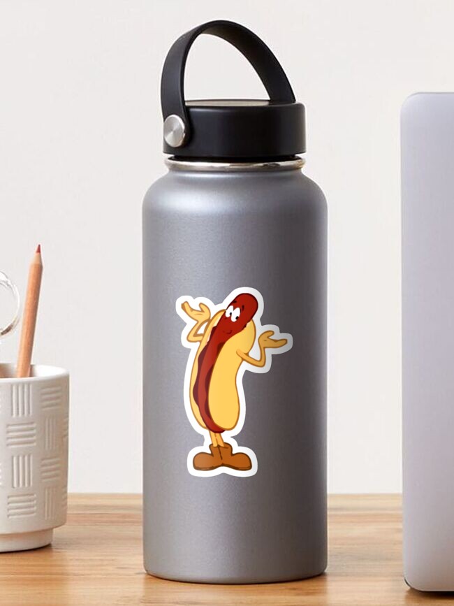 Sticker, hot dog  designed and sold by greenarmyman