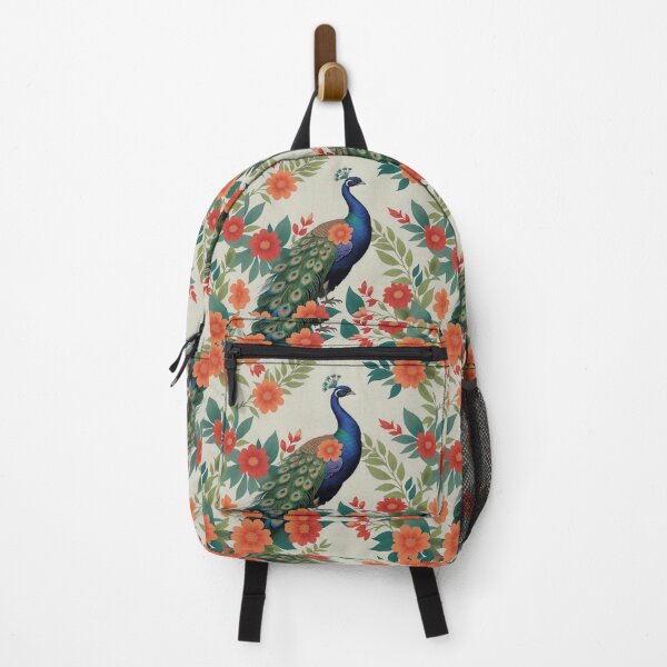 Item preview, Peacocks show off their beauty and flowers bloom. designed and sold by PopProArt.