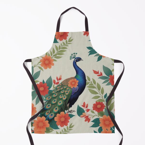 Item preview, Peacocks show off their beauty and flowers bloom. designed and sold by PopProArt.