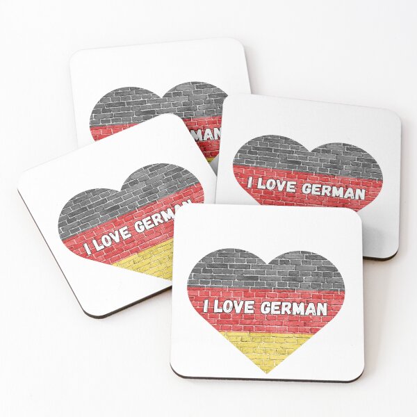 Item preview, I love German, heart with German flag designed and sold by language-des.